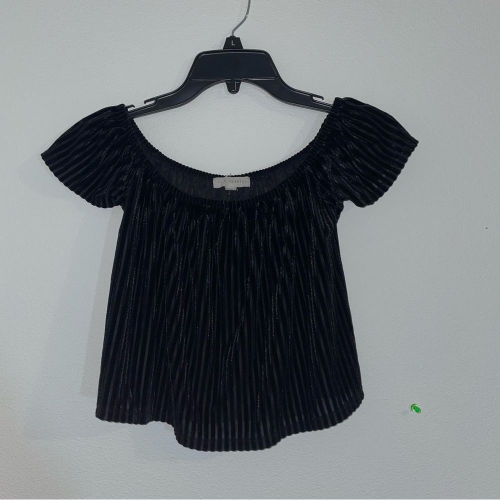 Pacsun Black Off The Shoulder Top